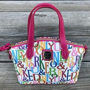 Dooney & Bourke Ruby Rainbow Logo Satchel Purse New